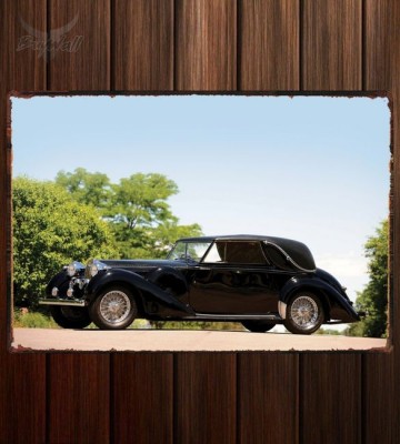 Металлическая табличка Bugatti Type 57C Faux Cabriolet
